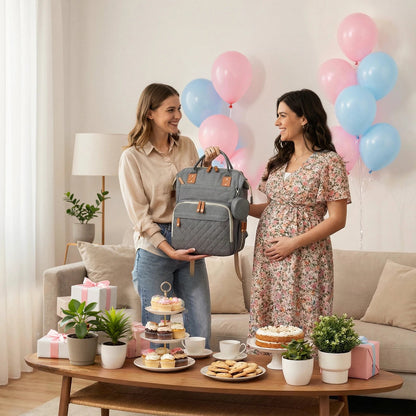 Multifunctional, Large-Capacity Diaper Backpack with Foldable Bed