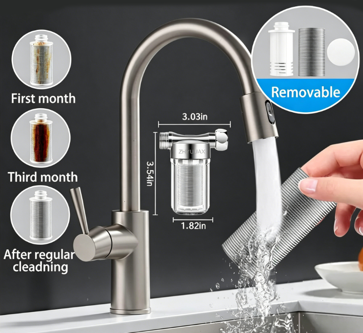 Reusable Brass Chrome Washer Water Filter